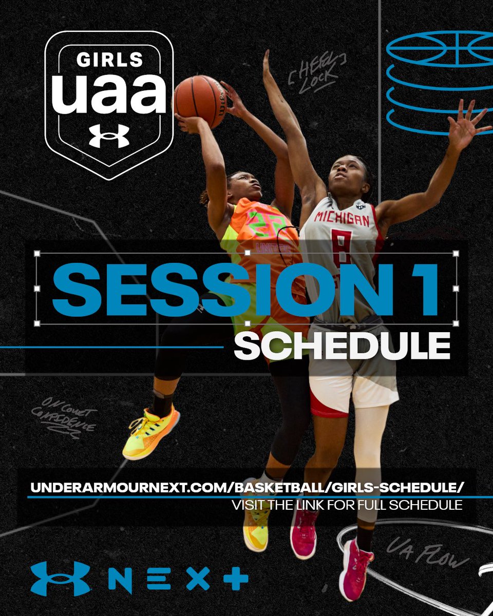 BOUT THAT TIME! Click the link for this weekend’s GUAA Session I Schedule!! 🙌 #uanext underarmournext.com/basketball/gir…