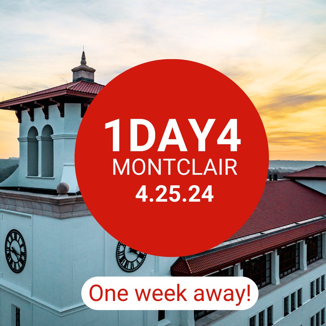 ONE DAY FOR MONTCLAIR is a movement - a day when the entire MSU community comes together to celebrate student success and support future leaders! We are calling on all Red Hawks, family and friends to make a gift on or before Thursday, April 25. bit.ly/3Vz3ltj