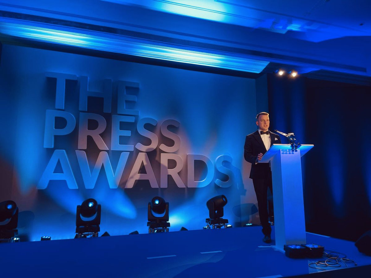 Delighted to celebrate some truly outstanding journalism this evening at #ThePressAwards In a General Election year, we should all be reminded of the vital importance of a free press to our democratic society, holding power to account. Check out the winners below🏆👇
