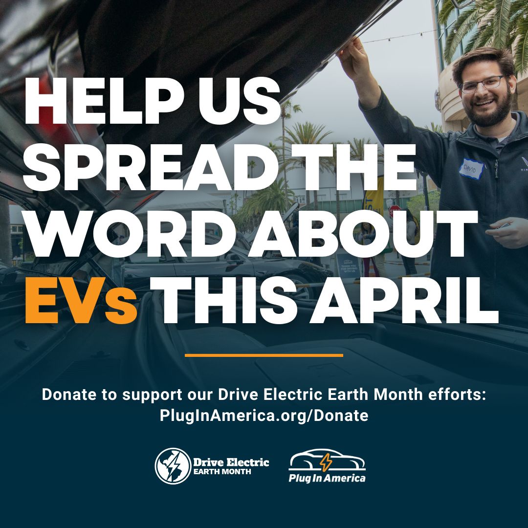 This April, we are celebrating Drive Electric Earth Month. With over 175 events throughout the country, your donation can help us invite others to learn more about the wonderful world of EVs and their benefits. You can donate here: buff.ly/4b4qMiN
#driveelectric #ev