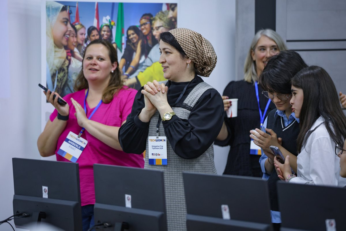 'Lead like a girl,' encouraged mentor Sandy Chen in her keynote address at our #TWTajikistan delegation event, 'Engaging Teens in Technology for Tomorrow' hosted with IT-RUN, where we collaborated to expand youth tech skills through a series of lively workshops. @usembdushanbe