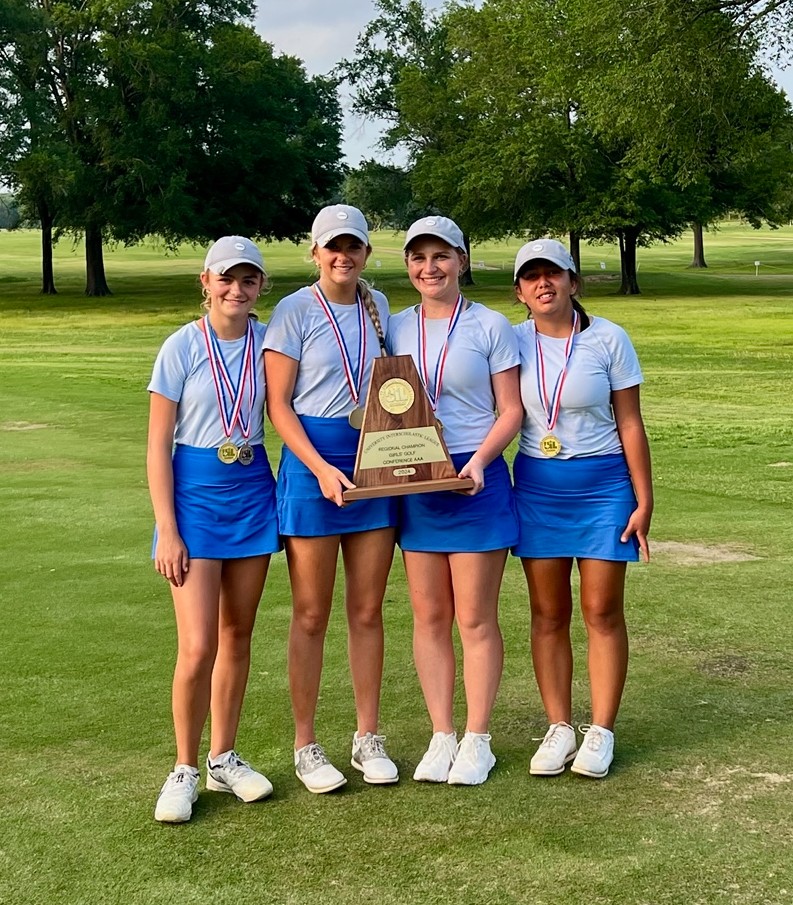 GunterGolf's tweet photo. 🏌️🏆Regional Golf Champions🏆🏌️

The ladies won the @uiltexas Region 2 Golf Tournament Championships by 14 strokes!!! 

Congrats to Lauren Keirnes for placing 2nd overall as an individual, shooting an 88 &amp; 85! 

On to STATE!!!

@GunterHSTigers @Gunter_ISD @JasonDellaRosa https://t.co/WbbOQjO118