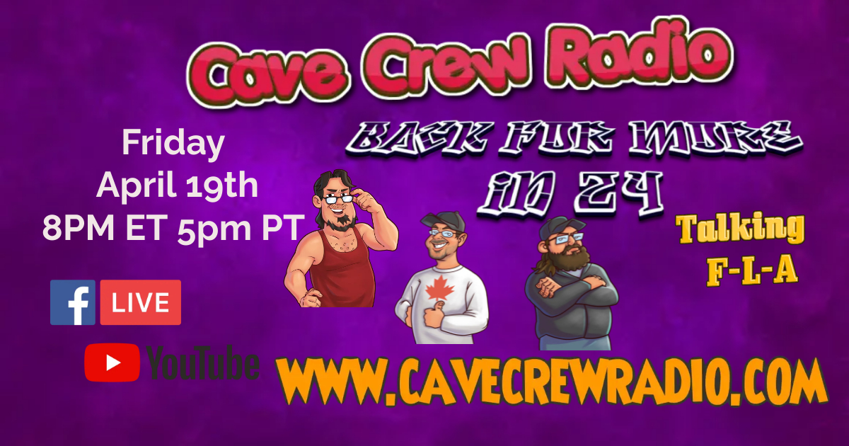 Live Friday 8pm ET 5pm PT cavecrewradio.com on #YouTube youtube.com/watch?v=y1VV4G… #FacebookLive We have Weird News, Talking FLA and Mike Jolitz this week