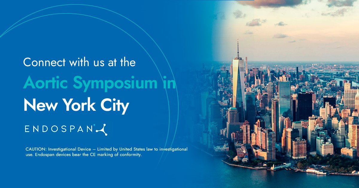 We will be attending the Aortic Symposium April 25-26 in New York City! ​ Please email clinicalus@endospan.com if you would like to schedule a meeting to discuss the NEXUS® System.​ Learn more about our technology endospan.com​ ​ #aortaEd #totalarch #aorticdissection