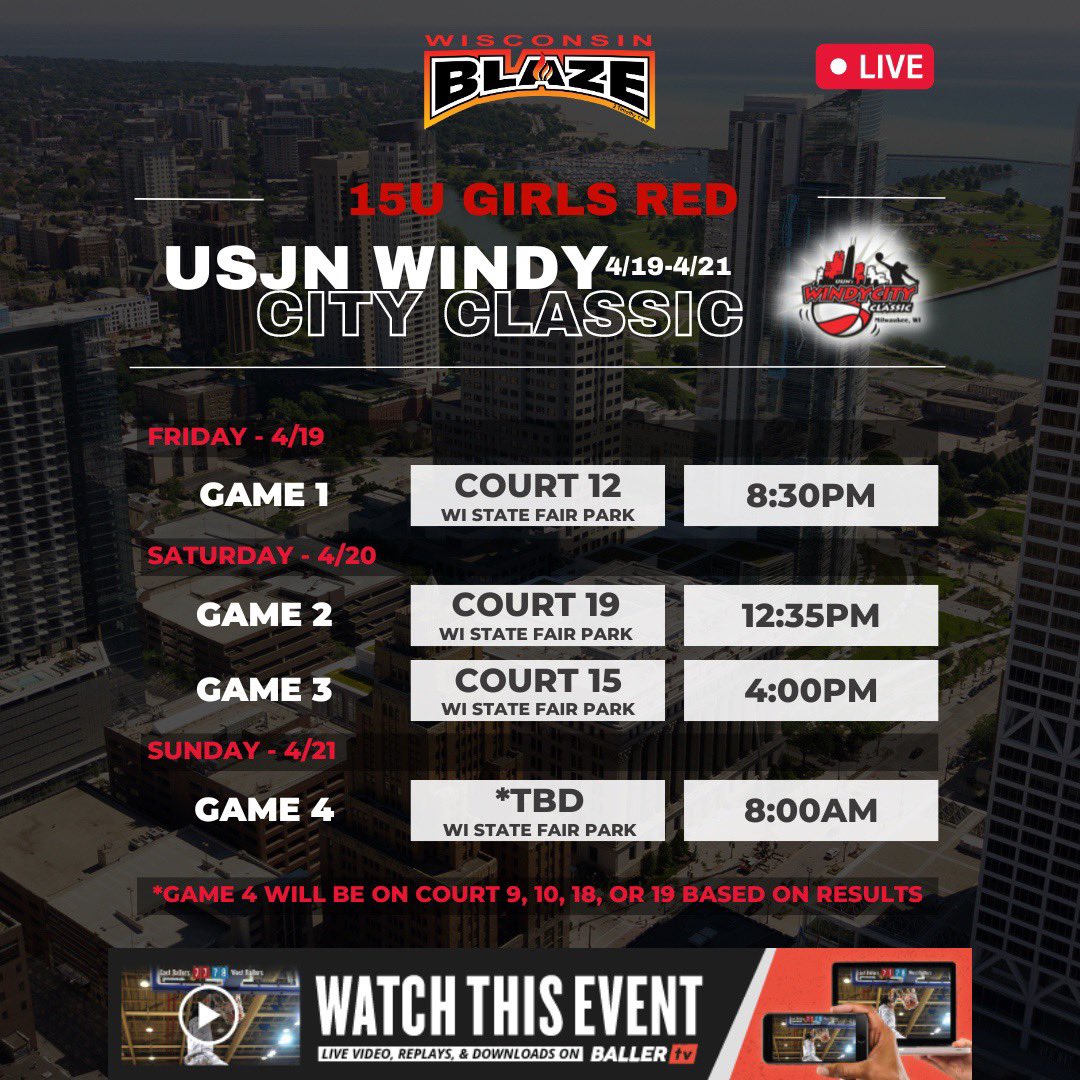 EXCITED to kick off my AAU season this weekend at the @USJN Windy City Classic! #betheflame #wisconsinblaze #beyourbest #gamefaceon #aau #windycityclassic #basketball  🏀❤️🔥🖤