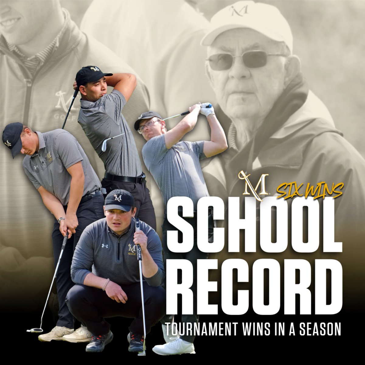 With the 'Ville golf's sixth win today, it has tied a school record for wins in a season!