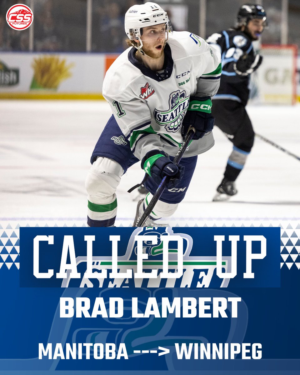 CSS_Futures's tweet photo. Earlier today it was announced that former @SeattleTbirds forward and 2023 WHL Champion Brad Lambert was called up by the @NHLJets from their AHL affiliate, and is set to make his @NHL debut tonight!
Photo by @wolter_liz
#SeattleThunderbirds #BradLambert https://t.co/1YItbgqQ3w