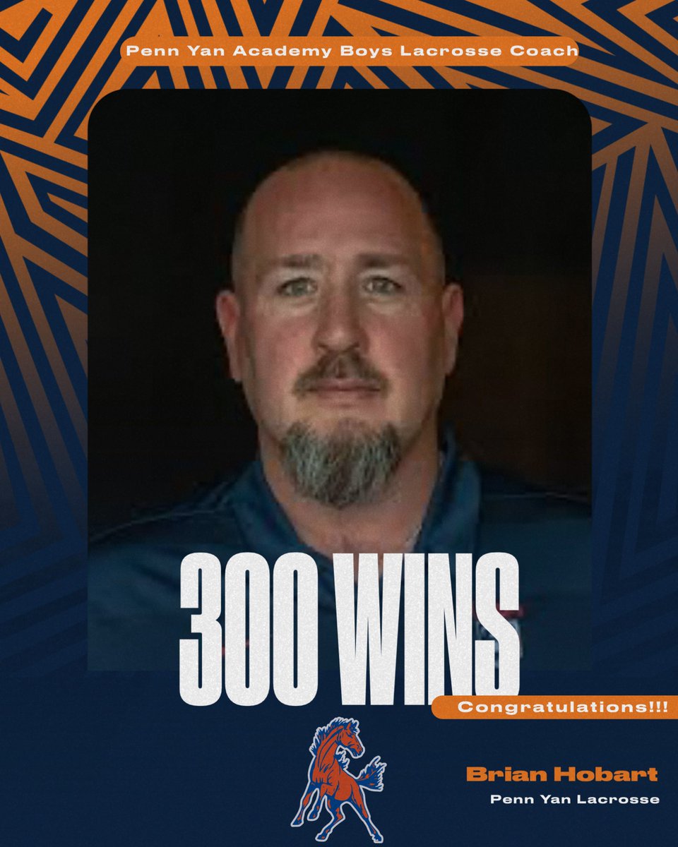 Congratulations Coach Hobart!!! 300th win tonight. Mustang Nation thanks you for all that you do! #itsgoodtobeamustang #ourcoach #300winsclub @FLTimesSports @DandC @WFLR_Radio @PrimetimeBall_ @SecVAthletics @SecVLaxAnalysis @LacrossePy