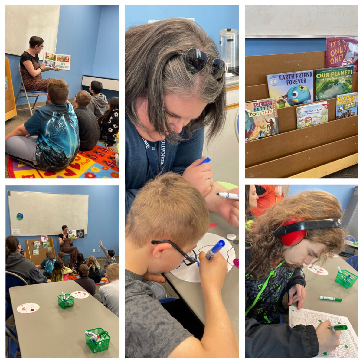 mrs_daley4's tweet photo. Pallies trip to the public library where our community partners call us all by name + plan awesome things for us to do! Thankful for my personal Pals and Allies, @EmilyColibaba @GEDSB_SLPs_CDAs Ms Afman, Ms D and Ms H 💙😍📚🌎 https://t.co/5NtsW6MP1Y