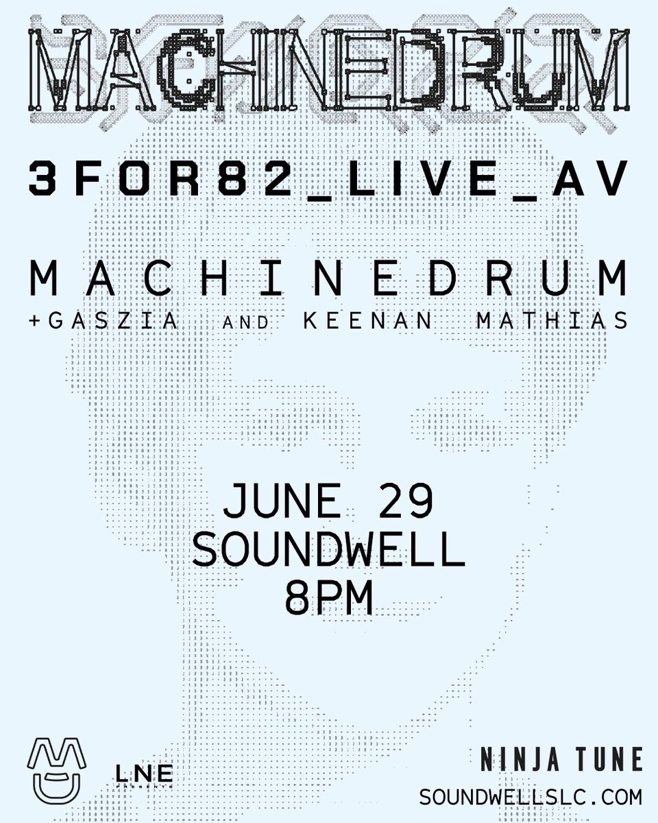 Just announced!! SLC — 6/29 I’ll be joining the homie @Gaszia on support for @Machine_Drum yakwtfgo 🔌