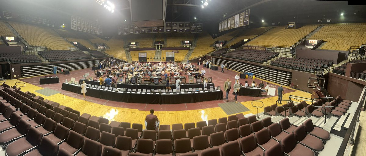 Texas State FCA banquet at Strahan Coliseum in San Marcos. Honored to be the emcee for this great event.