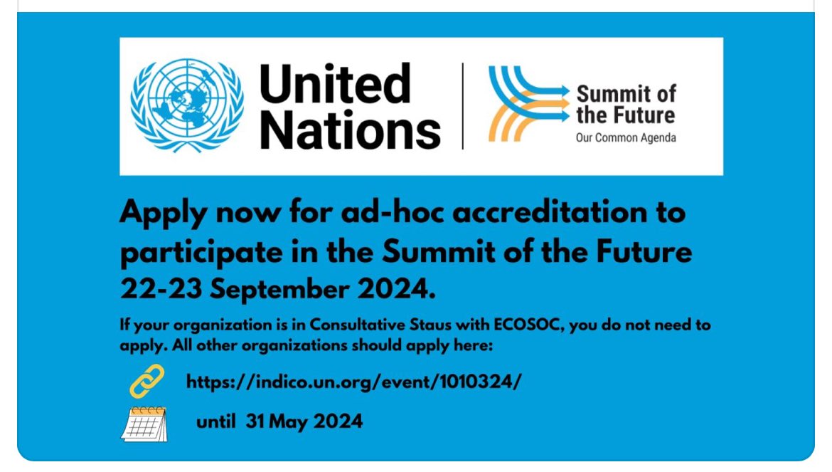 So, have you signed up for the UN Summit of the Future? #SOTF lnkd.in/eRs3F6Jv