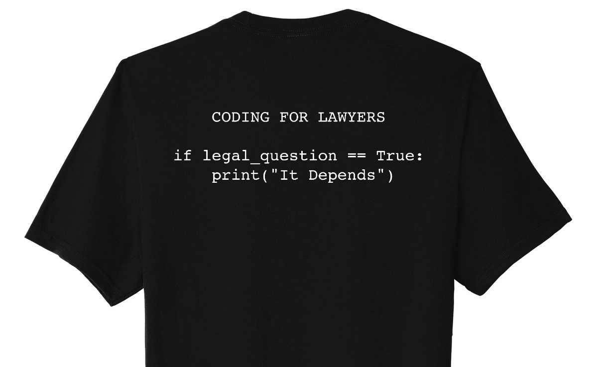 MatthewLawTech's tweet image. I had a great turnout for the first Coding for Lawyers CLE in Hawaii at @UHMLawSchool. Covered intro to Python, coding with AI, and UPL issues. We even had custom Coding for Lawyers shirts made! #LegalTech  wsrcoding.itemorder.com/shop/home/