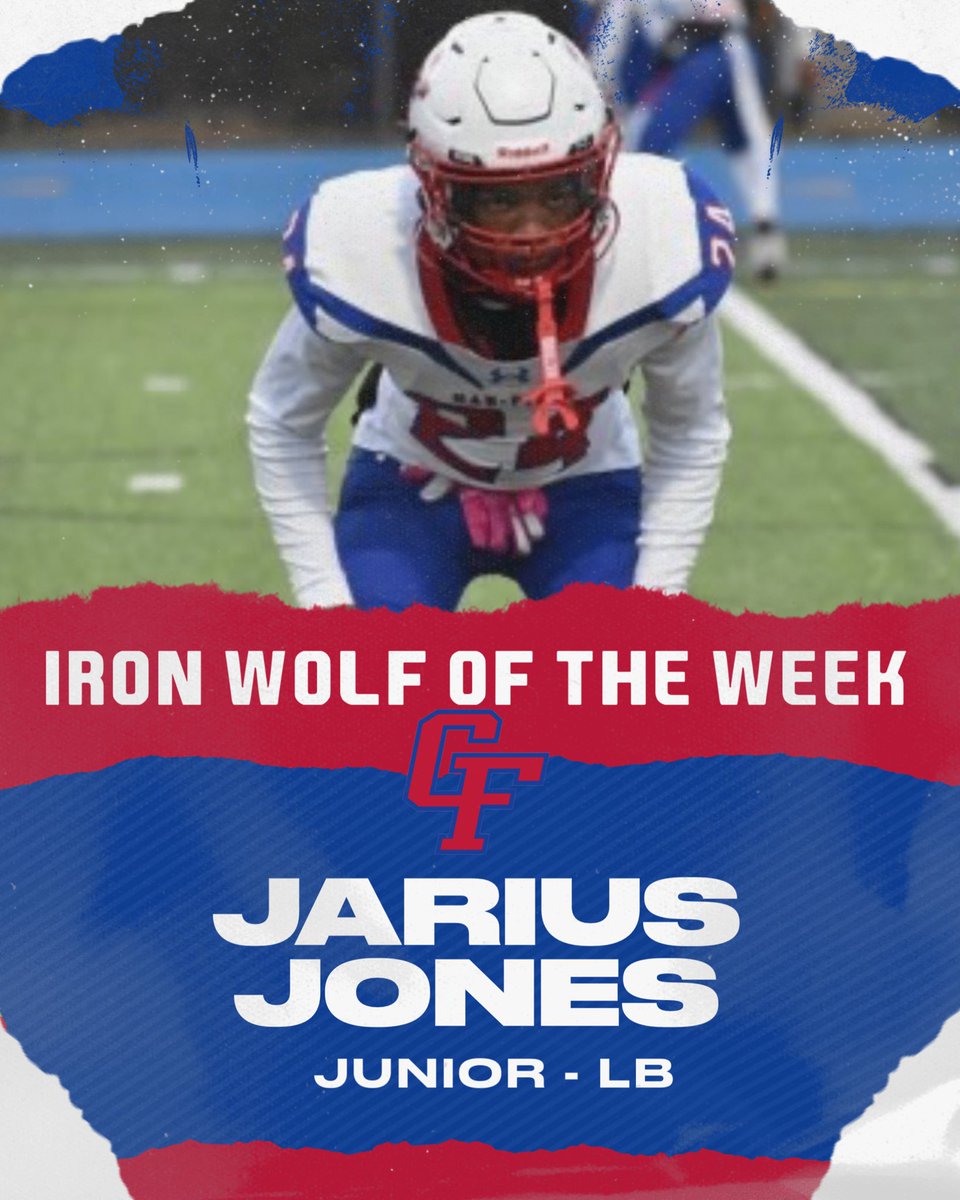 Gar-Field HS Football (@garfield_fb) on Twitter photo Congratulations to <a href="/JariusJones_/">Jarius Jones</a> for being named Iron Wolf of The Week! Jarius leads the way in the weight room, in the classroom & in the community!
🔵🐺🔴 #onepack Congratulations to <a href="/JariusJones_/">Jarius Jones</a> for being named Iron Wolf of The Week! Jarius leads the way in the weight room, in the classroom & in the community!
🔵🐺🔴 #onepack
