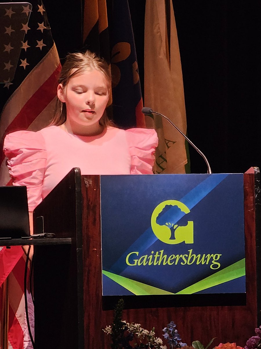 @GburgMD's Junior Mayor announced that in just 24 years, she'll be old enough to be elected as President of the United States. Watch out for Milly Abdo! #StateoftheCity