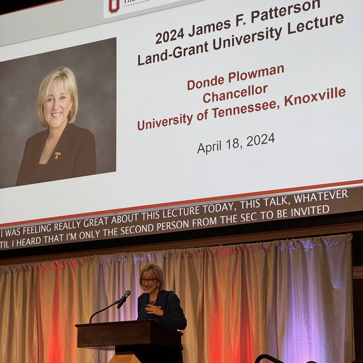 What a fantastic Patterson Land-Grant University Lecture by Chancellor Donde Plowman. It was a great reminder of why we do what we do. Her challenge of worrying less about “being a leading university” but more “a university that leads” will sit with me for some time.