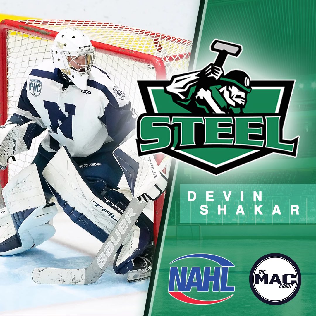 MACGoaltending's tweet photo. Congratulations to Devin Shakar on tendering with the Chippewa Steel in the NAHL! #TheMACGroup #BuildYourOwnGame https://t.co/xFtyh19Ihu