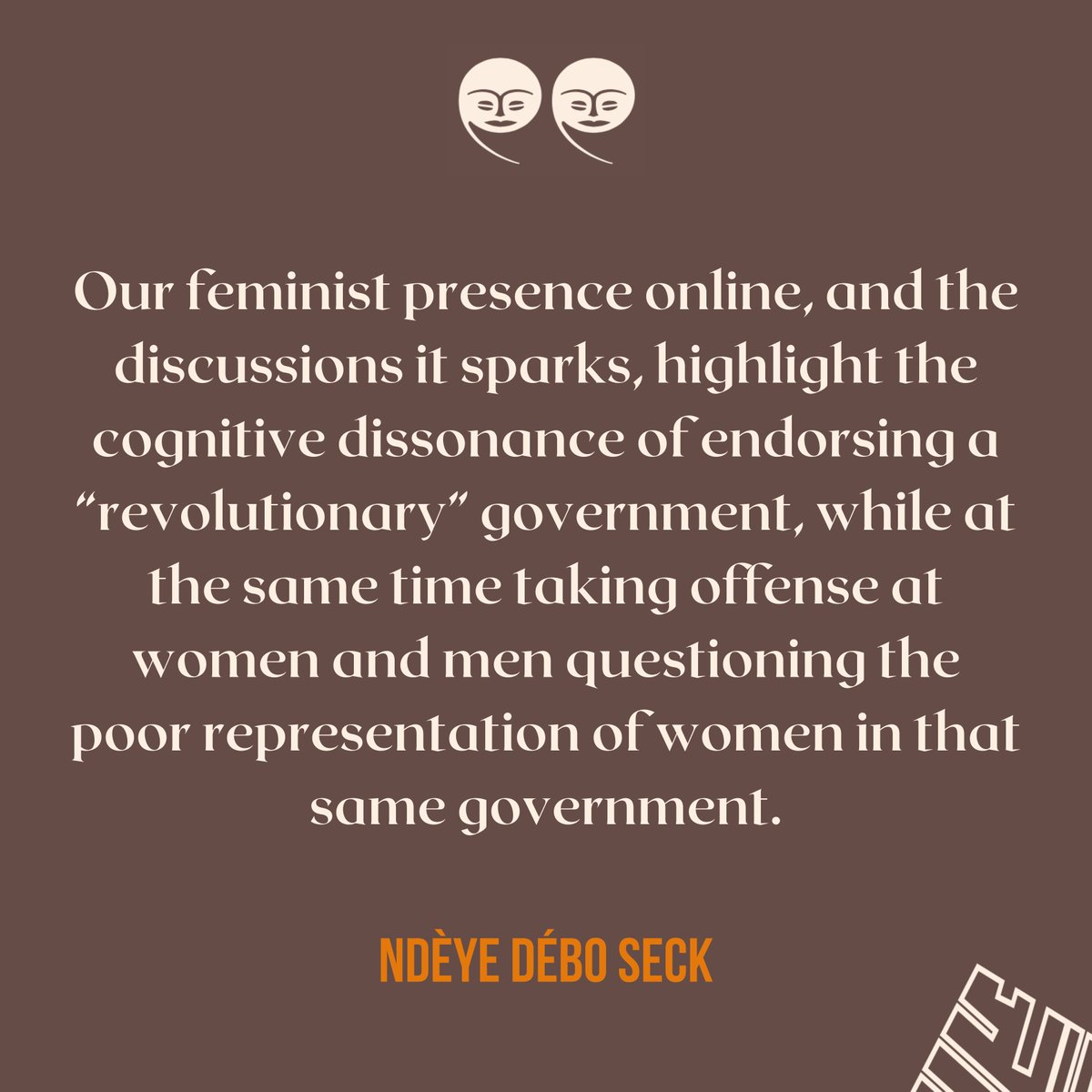 What does the poor gender representation in the new government of #Senegal signal for the status of women, girls and gender-expansive persons in the country? Ndèye Débo Seck shares historical context and #AfriFem analysis! Read her article 👉🏽 bit.ly/3Q8phrU #Eyala