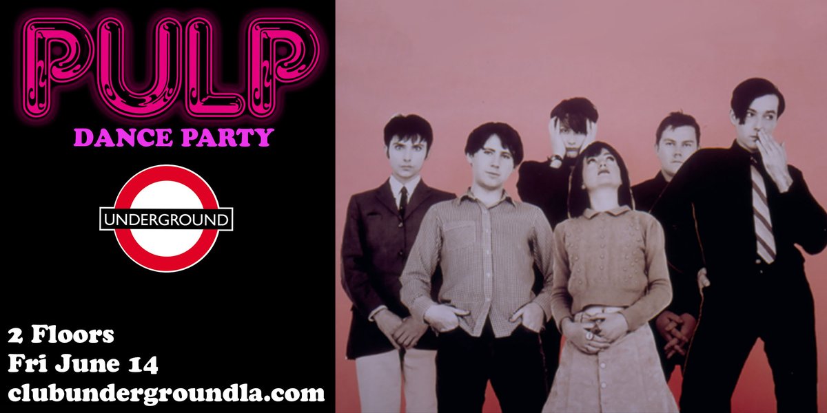 clubunderground's tweet photo. PULP - His n Hers released April 18 1994 also..
PULP X UNDERGROUND - Fri June 14 (2 FLOORS) - get your Tix NOW!
In the meantime, see you Friday!💕 UNDERGROUND DANCE PARTY w/DJ Larry G
UNDERGROUND every FRIDAY! See you soon!
Grab discount tix: https://t.co/LbUX4VNm4H https://t.co/fzajyla2sY