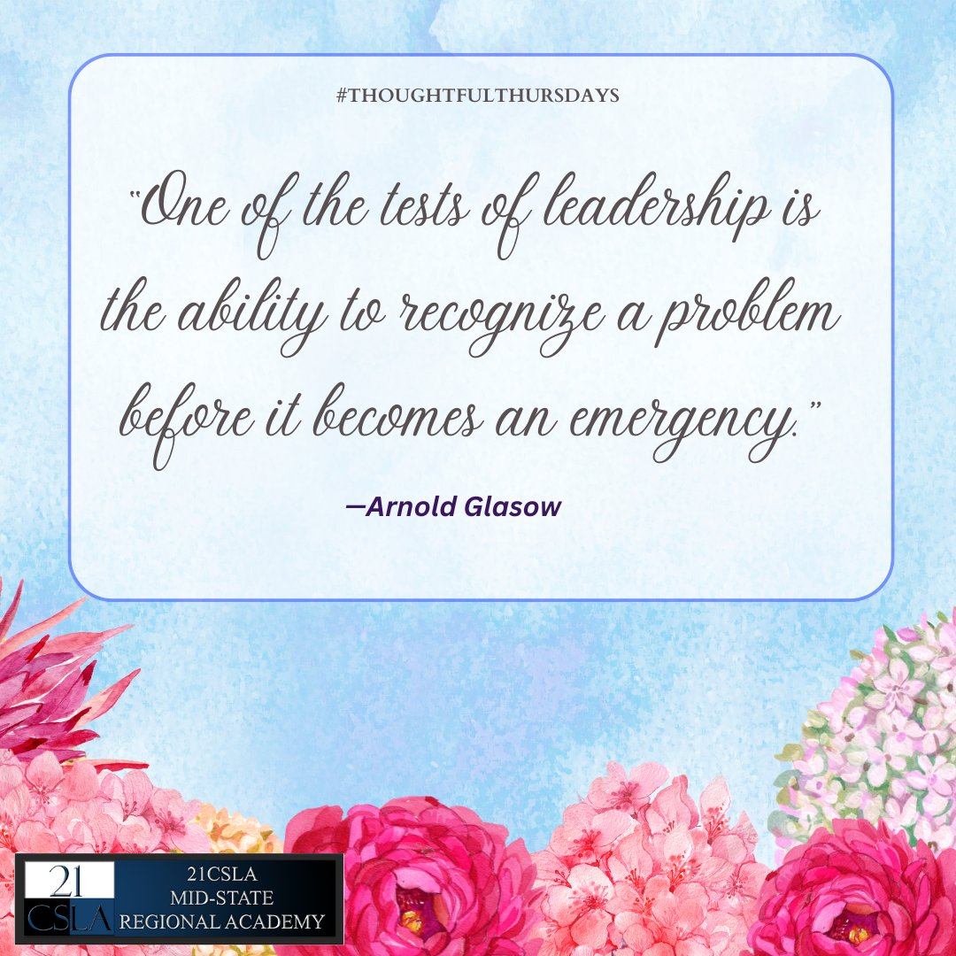 Fix the problem before it becomes an emergency.
#21CSLA #education #leadership #leadershipdevelopment #equity #learning #educationmatters #thoughtfulthursdays #inspiration #motivation