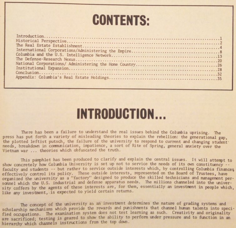 A great time to remember SDS’ “Who Rules Columbia” pamphlet, an amazing power research project initiated during the 1968 Columbia occupation/uprising. More here: littlesis.org/news/who-rules…