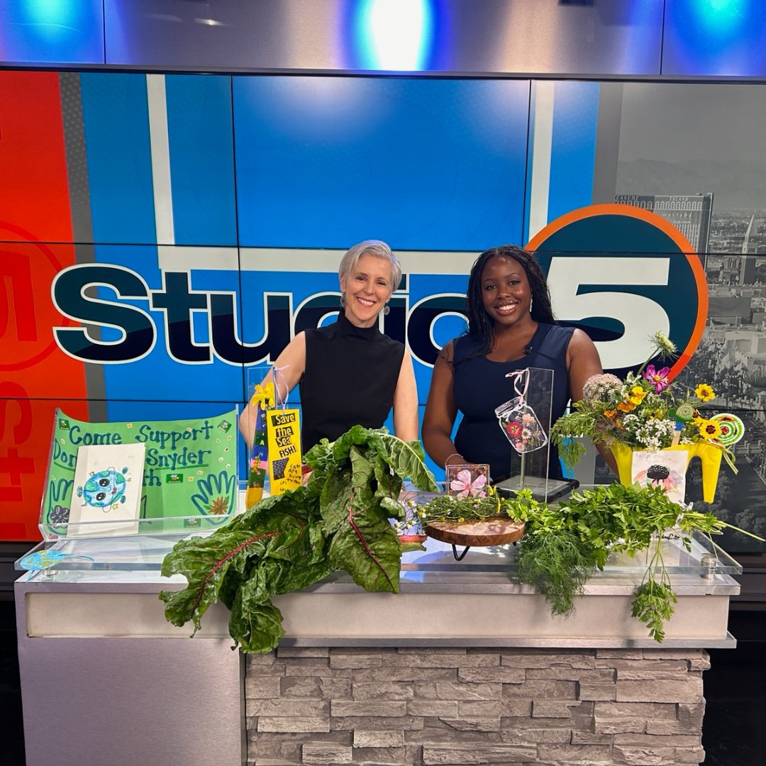 Thank you, @NkirukaAzuka, and the Studio 5 Live team for having us on your show to talk about our Giant Student #FarmersMarket! Join the fun tomorrow from 9:30 am to 12:30 pm at Downtown Summerlin on The Lawn!🌱 More info: fb.me/e/1b88nHyW0 #LasVegas #EarthDay #LocalFood