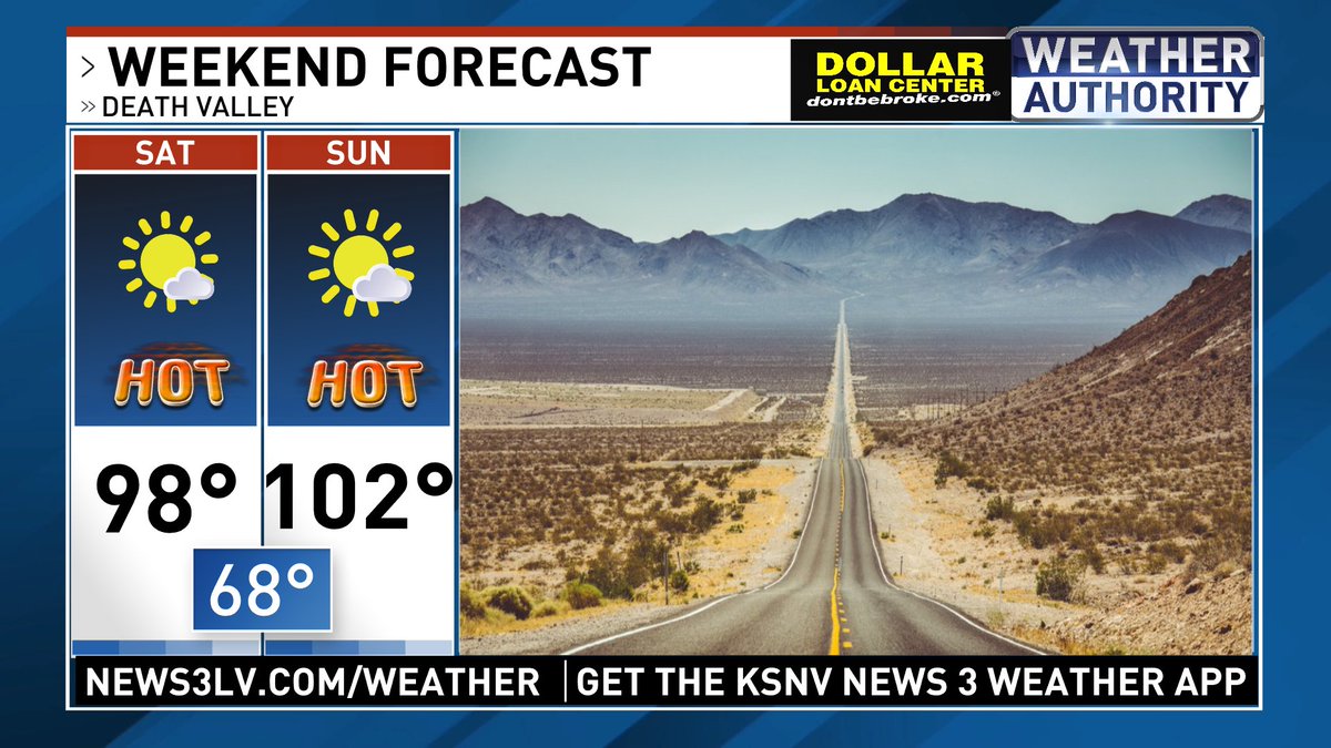 Looking to get outdoors this weekend? Here's a quick check on your recreational forecast. We're starting to heat up. @News3LV @NWSVegas @natwxdesk #WeatherAuthority #Vegas #Vegasweather #nvwx