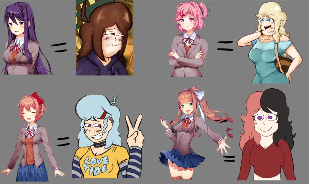 If I drew them as the DDLC girls this means I wouldn't have to draw the DDLC girls then right?