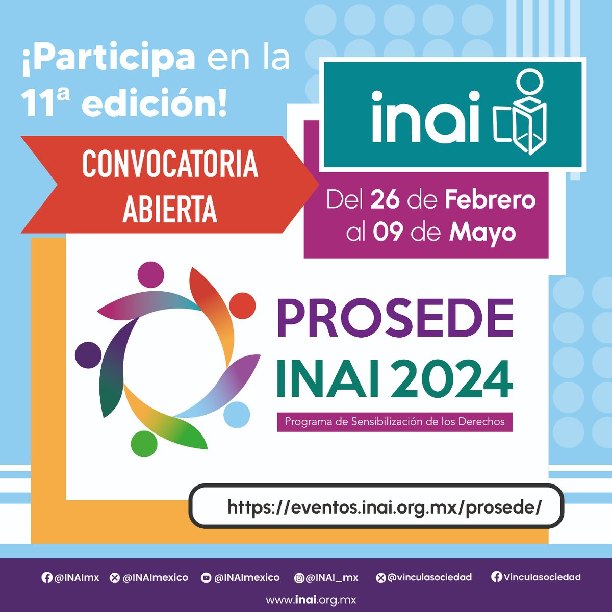 MUCDoficial's tweet photo. 🏆En MUCD te animamos a sumarte al Programa #PROSEDE del @INAImexico

Consulta las bases y vincular tu causa a la defensa al acceso a la información y protección de datos. 🤝

En MUCD lo hicimos para fortalecer la seguridad y la #justicia.

Convocatoria 👇🏾
https://t.co/zF2zYjIKcM https://t.co/e6zPZahBmX