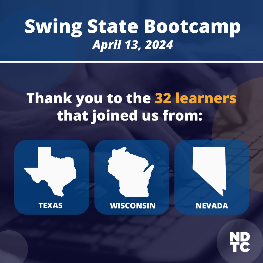 Thank you to the 32 learners who spent their Saturday with us at our Swing State Candidate Bootcamp! Grateful for the people working to drive change in their communities -- THIS is how we bring on the blue wave. 🌊