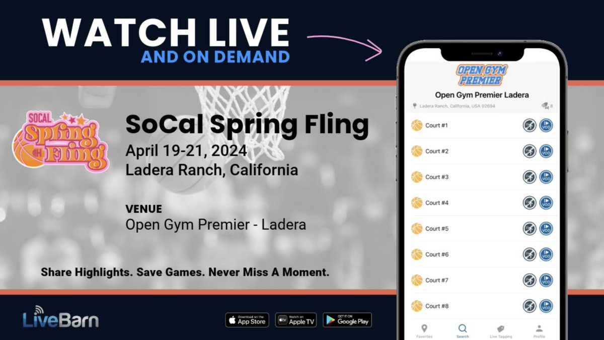 The SoCal Spring Fling Tournament, presented by HypeHer Hoops, begins tomorrow in California! 🏀 Can't make it to the court? We are streaming games throughout the weekend. Watch live or on-demand for 30 days, and don't forget to submit your highlights! 🎥