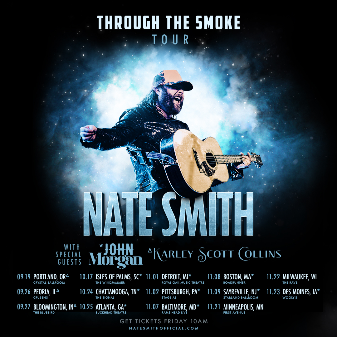 Nate Smith is hitting the road on his Through The Smoke Tour! Get your tickets tomorrow at 10 am local time here 🎟️😶‍🌫️ go.axs.com/asRI50Rjsm2