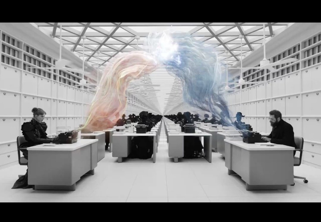 tweetsricochet's tweet photo. THERE ARE TWO DESKS BECAUSE THERE ARE TWO TORTURED POETS

AND THEY BOTH LOVE EACH OTHER SO MUCH THAT IT RUINING THEIR LIVES 

AND THEY TURN TO THEIR WRITING TO MAKE SENSE OF IT ALL?? AND CONTINUE TO CONNECT WITH EACH OTHER IN THAT WAY!?!?!

GAHHHHHH https://t.co/XH7AGvKFkJ