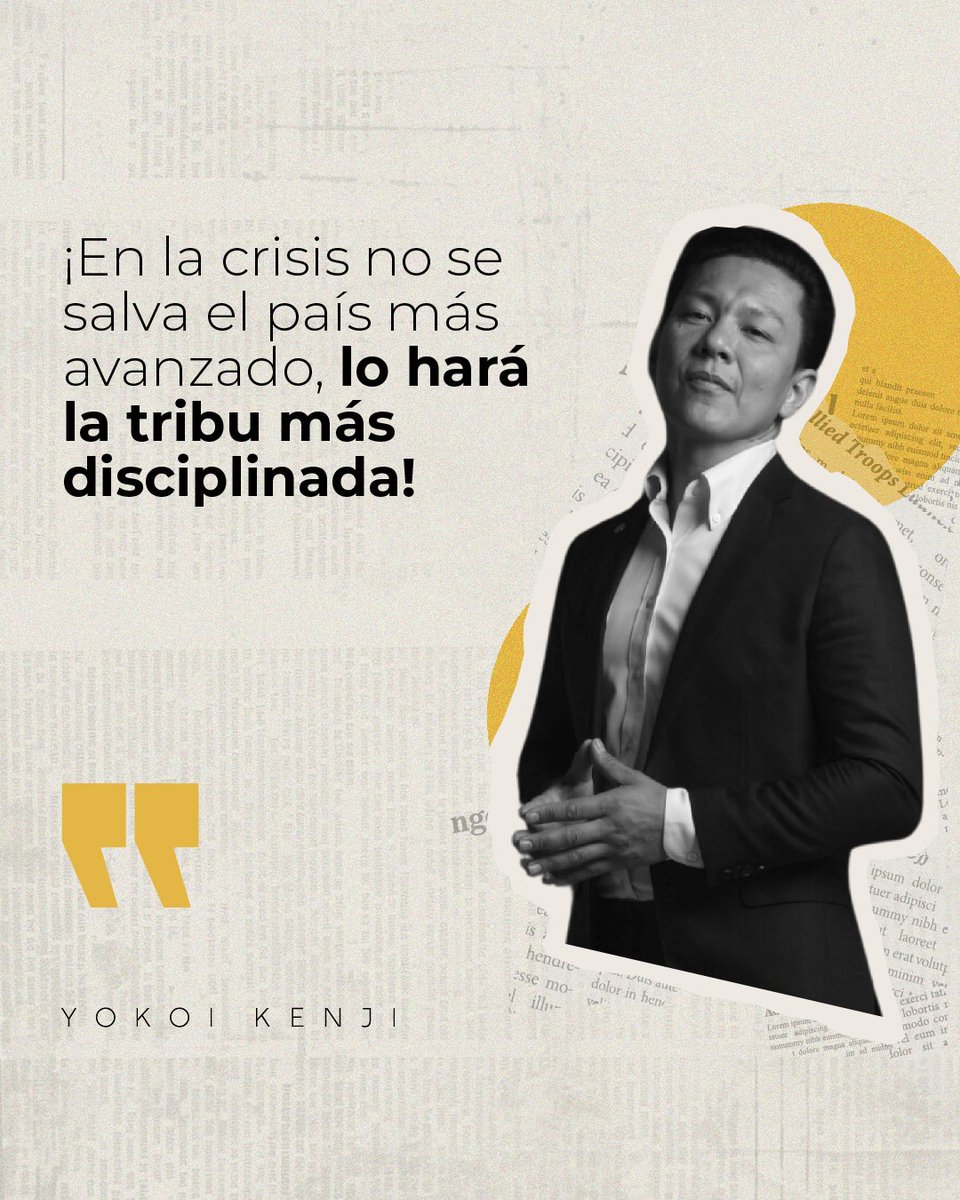 yokoikenji's tweet photo. Frente a todos los fenómenos que ocurren en el mundo, siempre prevalecerá la tribu más disciplinada.

De nada nos sirve avanzar tecnológicamente si no organizamos primero nuestra vida, nuestro hogar, nuestros recursos. https://t.co/yYf2588YCZ