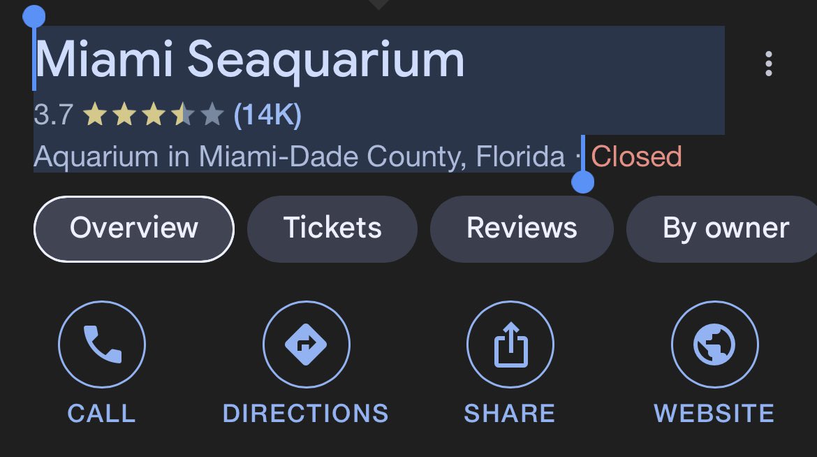 @Sainttmnt @YungMiami305 Nah, just she’s not, it’s what the Miami Aquarium is called.