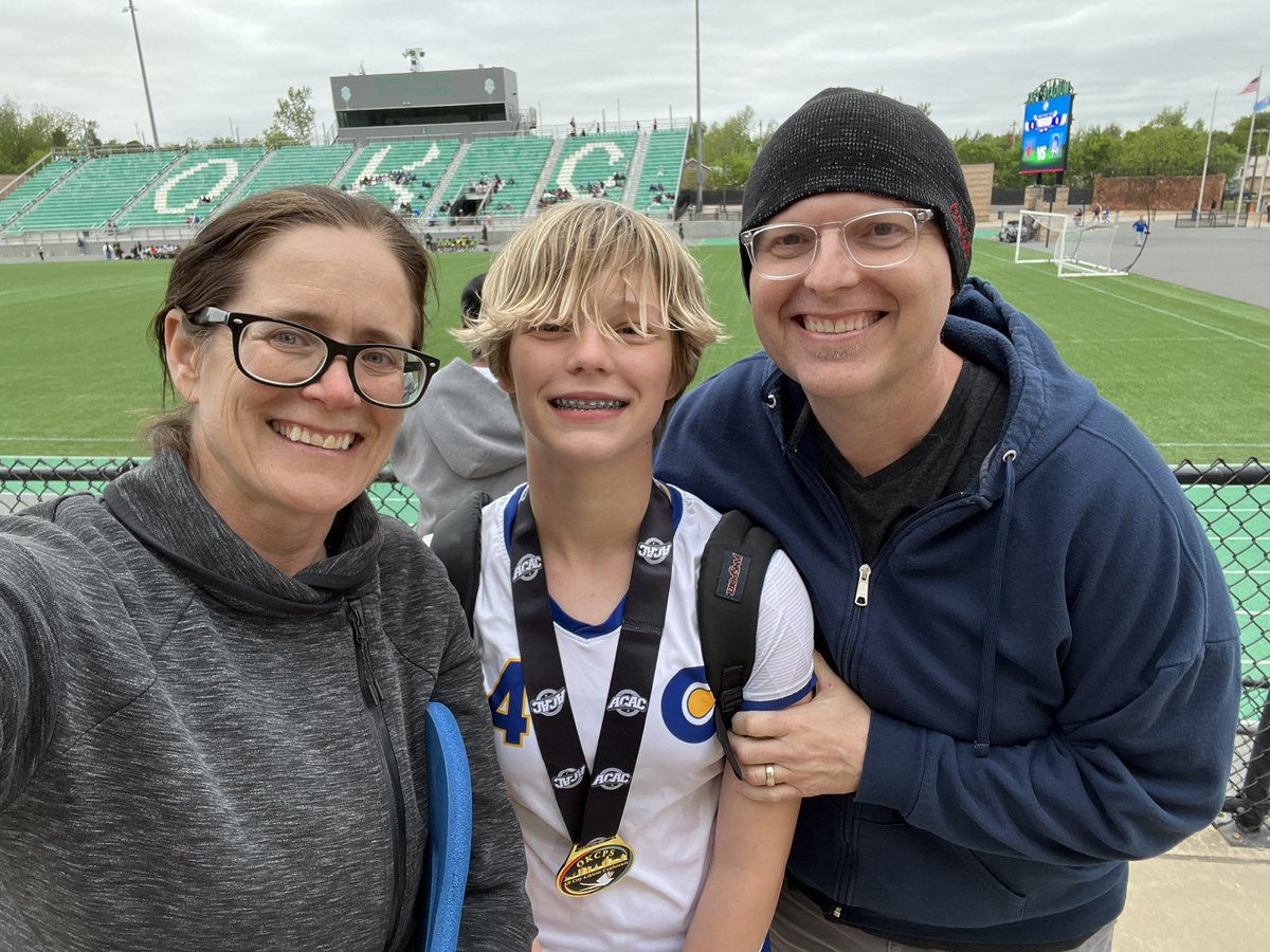 JuliaKirt's tweet photo. Champions! Lila had a blast playing for the school team for the first time at Classen SAS. She mostly played JV, but got to have the fun of joining the varsity to win the district tournament.#OKCPS #classensas https://t.co/9ORNfZsiRk