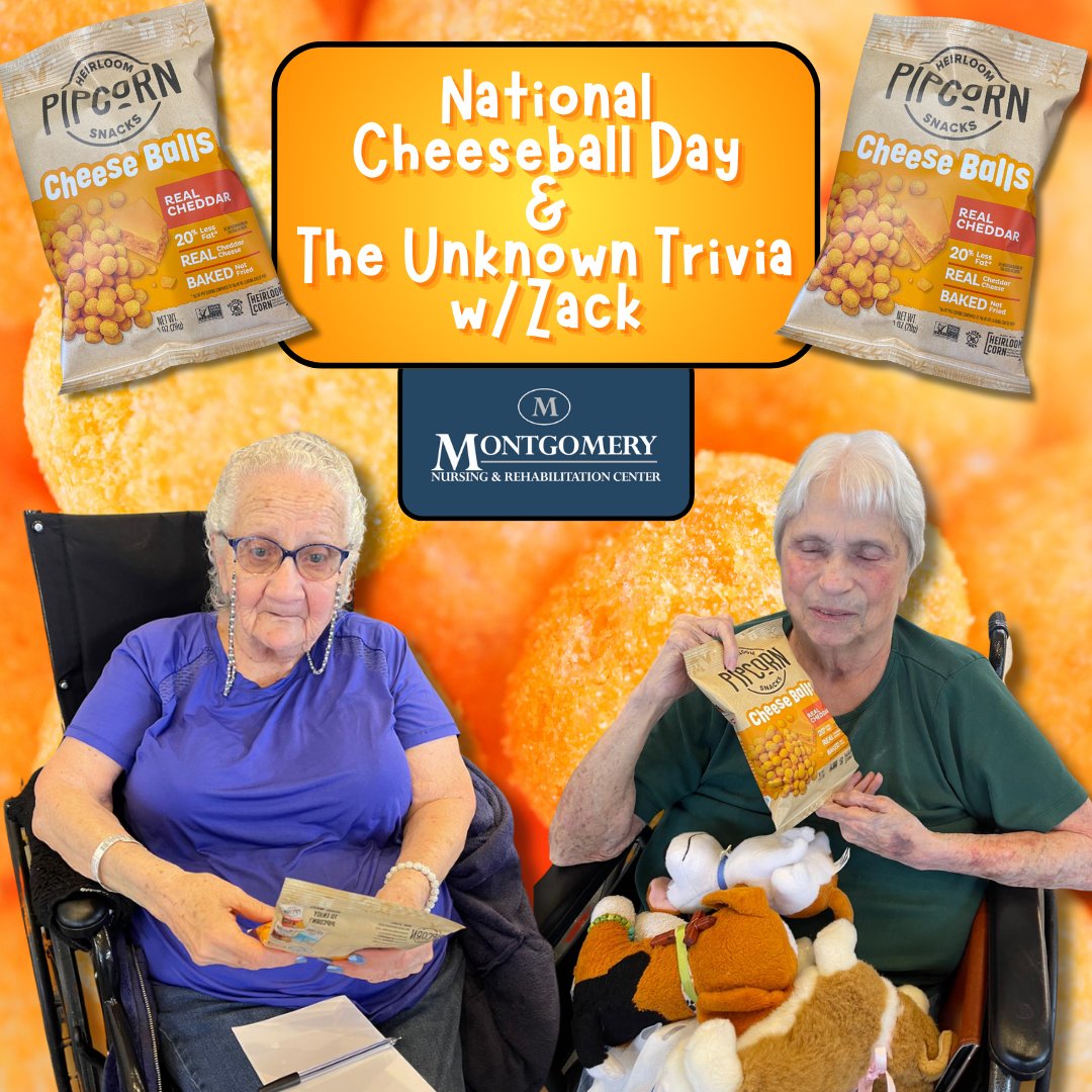 Cheesy fun at Montgomery! 🧀🎉 We celebrated National Cheeseball Day with a variety of cheese puffs and some lively trivia hosted by Zack! 😊 Laughter and snacks made for a memorable day at our facility. ❤️ #NationalCheeseballDay #FunTrivia #Montgomery