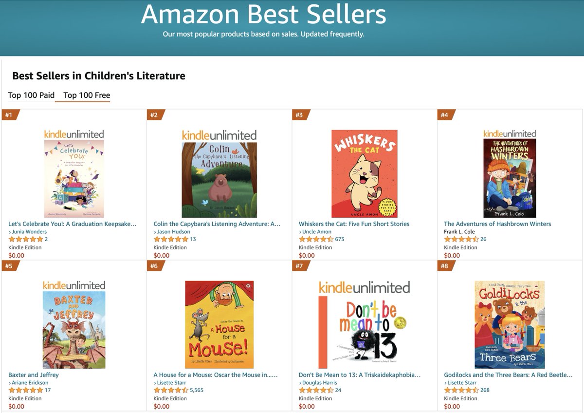 Don't Be Mean to 13 hit #7 on the Amazon Best Sellers! Get your free copy through Saturday here: a.co/d/d4Mlg1d