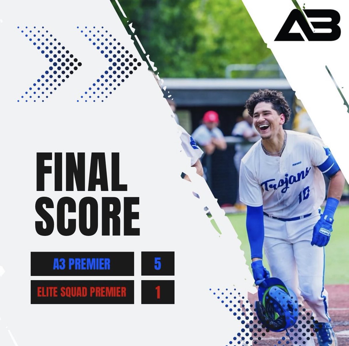A3_Trojans's tweet photo. A3 Premier completes the sweep to move to 11-7 in NAA conference play!

Marc Hersh (2 for 2 with a HR), Nick Cucchi (3 for 3 with a double), Jackson Roper (2 for 3), and Niko Janssens (2 for 3) lead the offense. 

Mikey Cascino gets the win. 4.2 IP 0 ER.

Connor Hill 1.1 IP 0 ER

Cade Ginder 1.0 IP 0 ER 3K

Next: at Georgia Premier