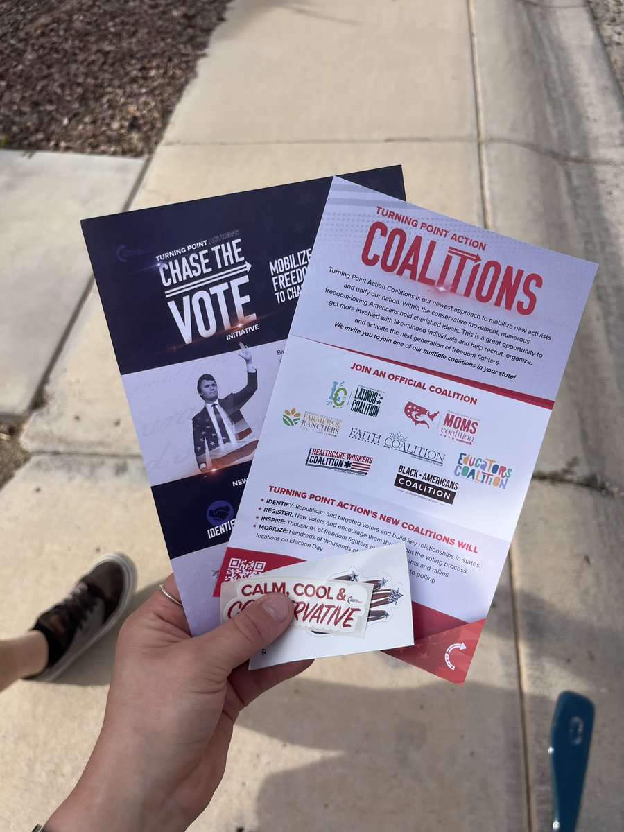 On Tuesday, Rich sent me this text… Well today, Rich and I put on our walking shoes and used the @TPAction_ app to knock doors!🚪 We talked with fellow republicans about the importance of voting along with encouraging them to join @TPACoalitions Knock doors win wars🤝🇺🇸