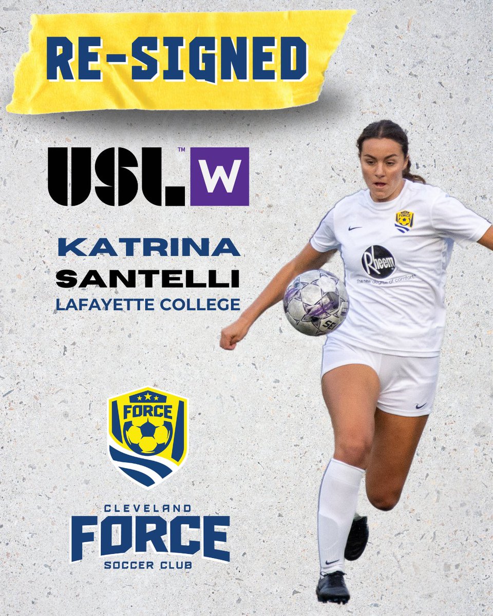 RE-SIGNED to <a href="/ClevForceUSL/">Cleveland Force USL</a> for the 2024 <a href="/USLWLeague/">USL W League</a> season!

Welcome Back:
⚽️ Alexa Mackey <a href="/IndStSoccer/">Indiana State Soccer</a>
⚽️ Sami Jablonski <a href="/GoCougarsWSO/">Chicago State Women's Soccer</a>
⚽️ Katrina Santelli <a href="/LafayetteWSOC/">Lafayette Soccer</a>

#chirp #clevforceusl #ForTheW