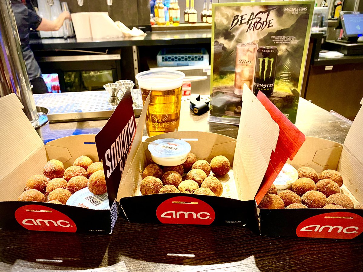 HOLE-ly BALLZ‼️ The new #AMC Donut Holes are bomb! Pairs nicely with beer 🍺