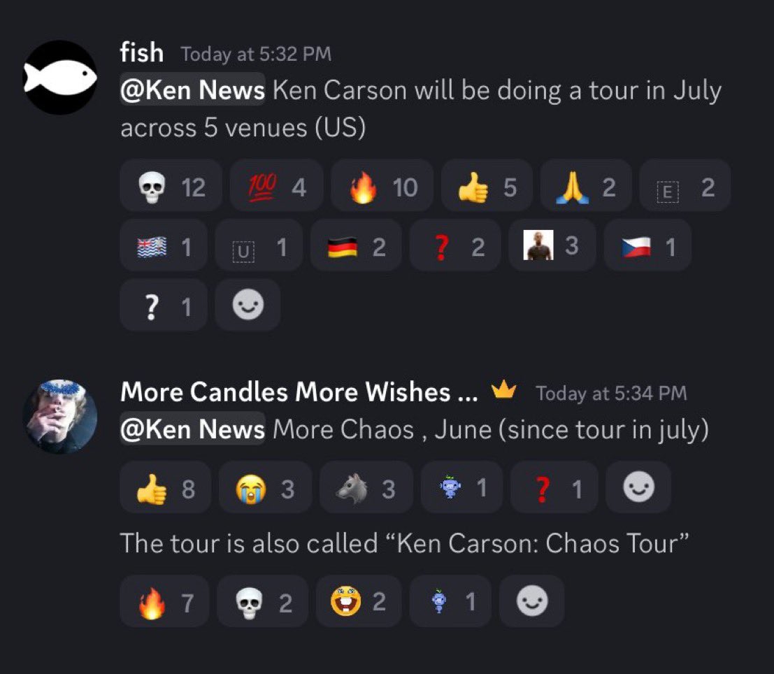 Ken Carson will be going on tour in July and More Chaos is expected to release around June