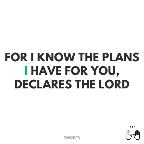 GODTV's tweet photo. For I know the plans I have for you, declares the Lord.
#Christ #JesusSaves #HopeCampaign #Hallelujah
WATCH AND BE BLESSED 24/7
https://t.co/MG6fBaviAF https://t.co/ghsb0kyn6W