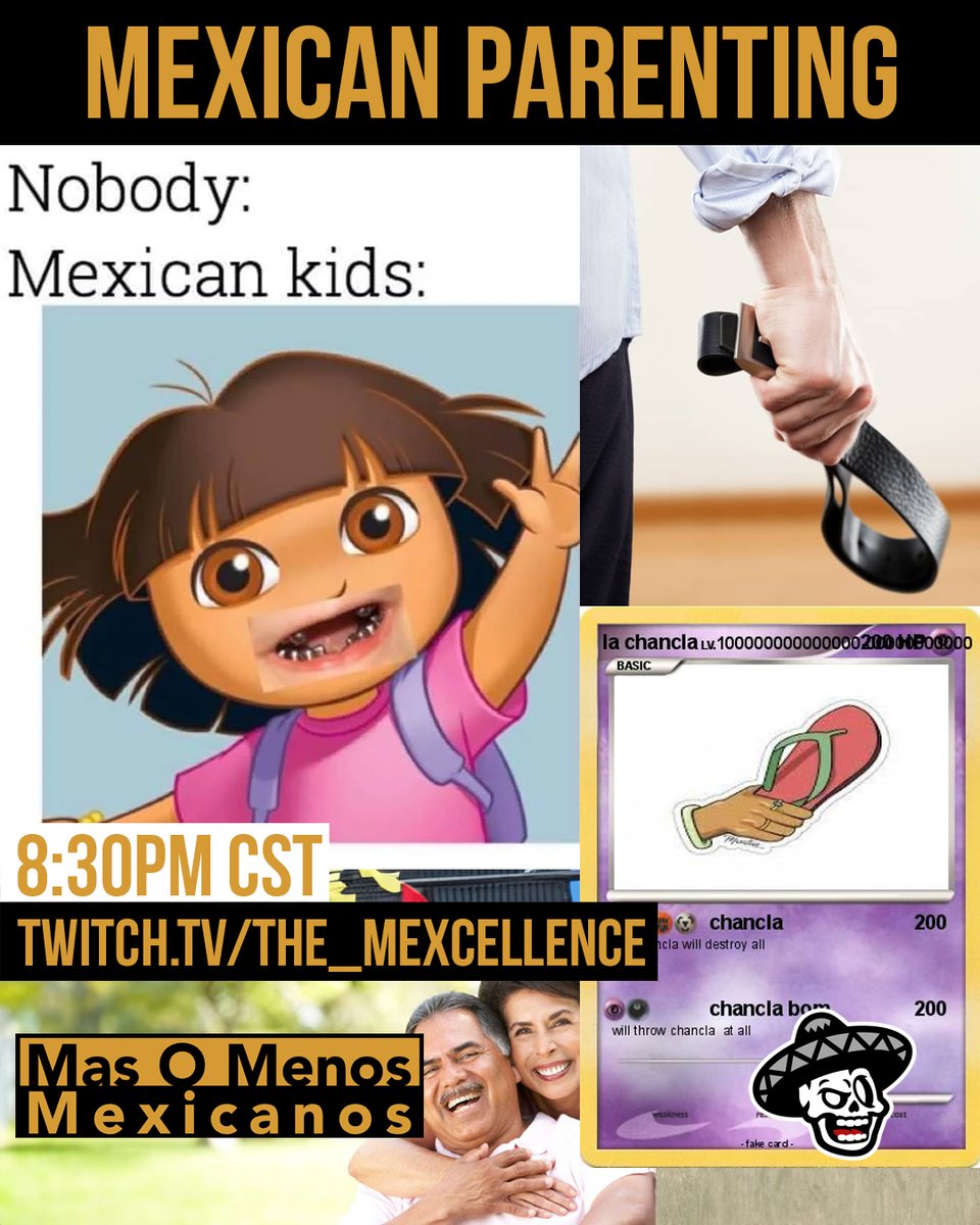 themexcellence's tweet photo. WHAT DID YOU GET IN TROUBLE FOR GROWING UP? Let's talk about the complicated nature of Mexican parenting on this week's episode of Mas O Menos Mexicanos!

Watch Live: https://t.co/RgO243TwKE

#mexican #mexcellence #mexicanparents #parenting https://t.co/7DdNZRGYPB