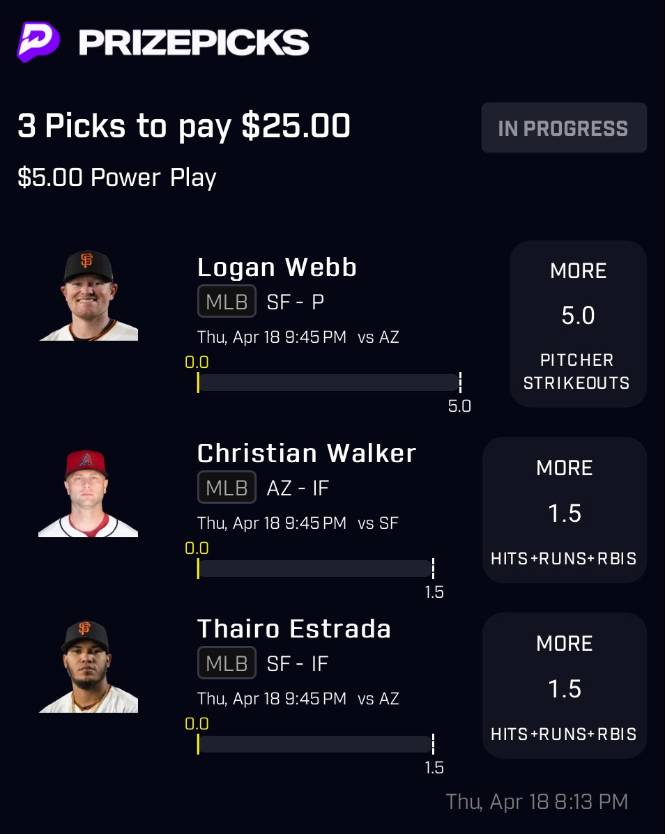 Giving ⁦@PrizePicks⁩ baseball a shot! Use promo code 1075GAME to get that first deposit matched up to 100 big ones 🤘🏻. 
prizepicks.onelink.me/gCQS/shareEntr…