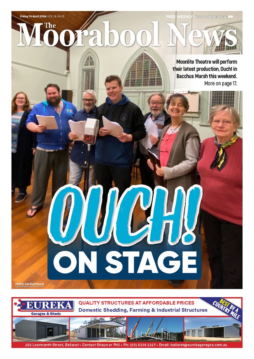 How cool I made the front page. Our opening night is tonight

Friday 19th April at 8pm
Saturday 20th April at 2pm & 8pm
19 Gisborne Road, Bacchus Marsh
Tickets $20 each
Bookings: Please text 0491 179 761 or trybooking.com/CPFPX

#CommunityTheatre #BacchusMarsh #Melton