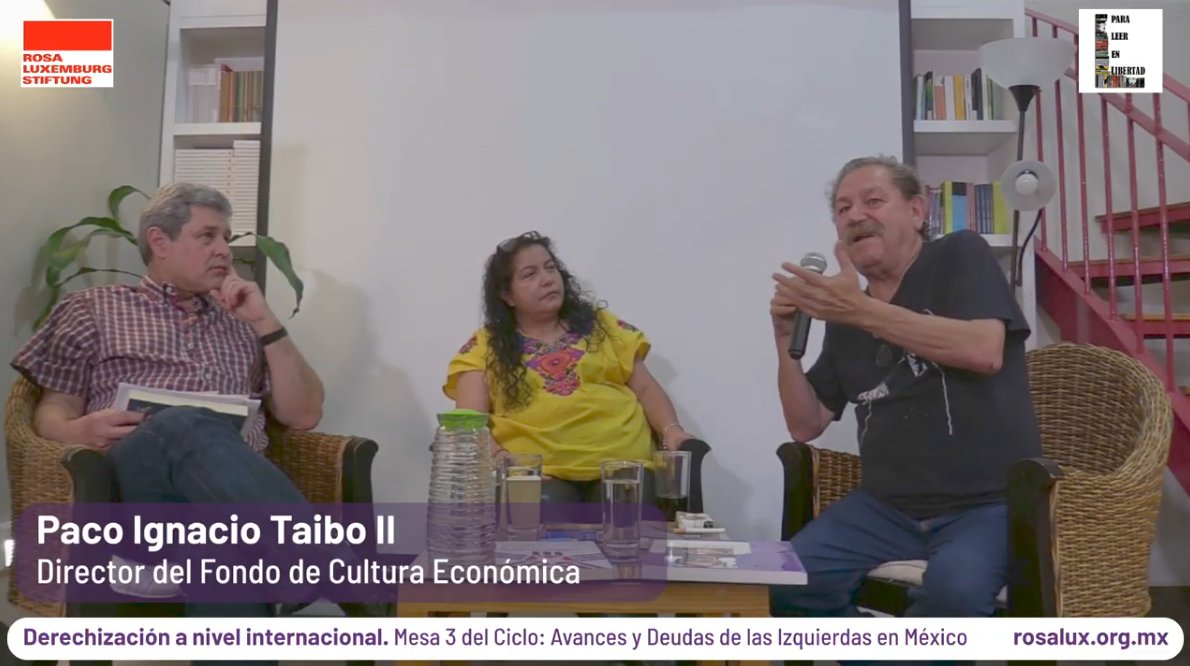 En vivo, la charla con Paco Ignacio Taibo II sobre Derechización a nivel internacional, en el ciclo Avances y Deudas de las Izquierdas en México, desde el Canal de Youtube de la @BRIGADACULTURAL: youtube.com/watch?v=FV7FPm…