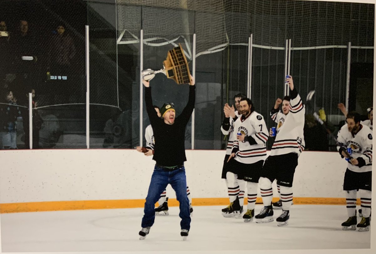 Chappy021's tweet photo. Just got this one delivered to me - Scotty Bowman gave me this idea from when he won with Detroit. I never hoisted the ‘ship as a player. #TheMud #SeniorHockey https://t.co/knjlYV4ySb