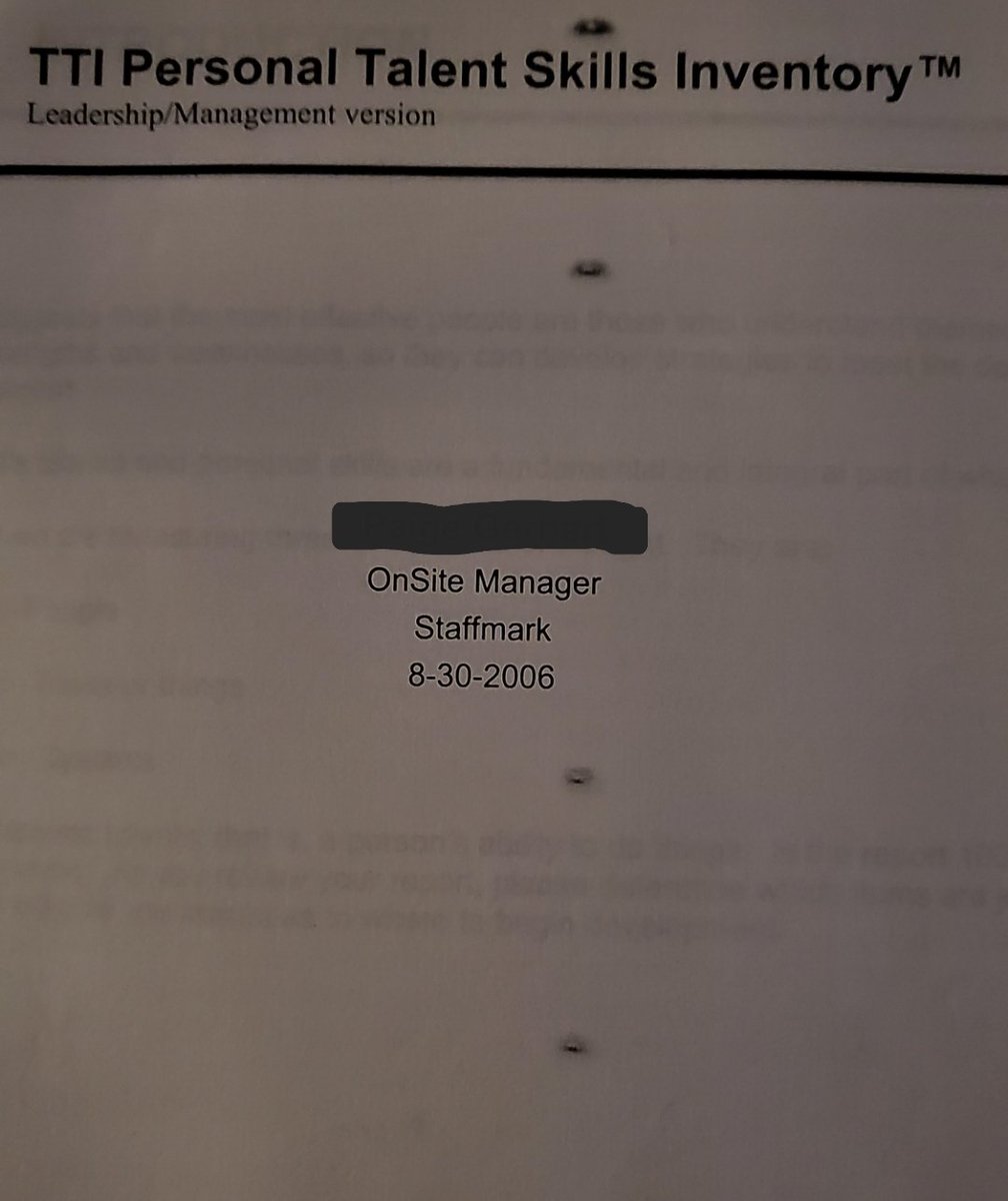 Oh my, I came across this nugget. It's been in a box since 2008. Let's see if I've changed since this job. Fvck I hope so.
#Management 
#HRManager 
#RRDonnelley 
#Staffmark
#Printing 
#Bindery
#manufacturing